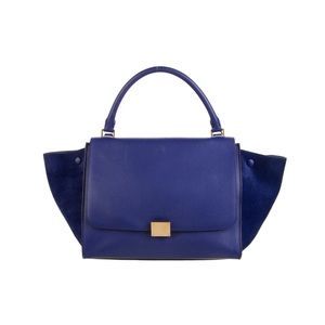 Authentic Medium Céline Trapeze Bag in cobalt blue